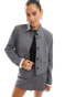 Stradivarius co-ord cropped tailored jacket in grey