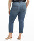 Plus Size Valentina High Rise Straight Leg Cropped Jeans