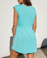 Women's Smocked Sleeveless Jersey Mini Beach Dress