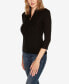 Black Label Women's Ribbed Quarter-Zip Sweater