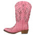 Roper Riley Glitz Tooled Inlay Snip Toe Cowboy Womens Pink Casual Boots 09-021-