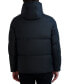 Men's Hooded Puffer with Elongated Zipper Pockets