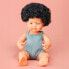 MINILAND Caucasian Curly Black Hair Boy 38 cm Colourful baby doll