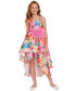 Big Girls Floral-Print Double-High-Low Dress