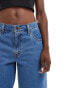 Levi's baggy dad denim jorts in mid blue