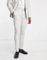 ASOS DESIGN skinny suit trousers in crosshatch in ice grey