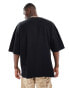 ASOS DESIGN extreme oversized t-shirt in black with Monaco chest print