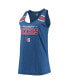 Women's Heather Royal Philadelphia 76Ers Scoop-Neck Racerback Tank Top