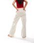 Mango adjustable waist straight leg jeans in white