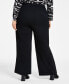 Trendy Plus Size High-Rise Wide-Leg Ponté-Knit Pants, Created for Macy's