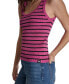 Women's Striped Ribbed Knit Tank Top