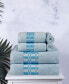 Larissa Geometric Embroidered Jacquard Border Cotton 6-Pc. Bath Towel Set