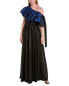 Zac Posen One-Shoulder Ruffle Gown Women's Black 0