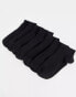 ASOS DESIGN 7 pack trainer socks in black