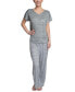 Женская пижама Hanes Womens Relaxed Butter-Knit Short Sleeve Pajama Set