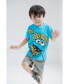 Toddler Boys Elmo Cookie Monster Bird Oscar The Grouch Baby T-Shirt and Mesh Shorts Outfit Set to