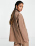 Something New X Naomi Anwer oversized blazer co-ord in beige