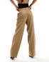 NA-KD tailored trousers in dark beige