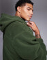 ASOS DESIGN polar fleece hoodie in green