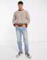 New Look relaxed fit puppytooth jumper in brown