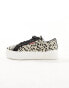 Levi's Tijuana trainer with logo in leopard print