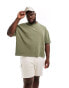 ASOS DESIGN boxy oversized t-shirt in washed khaki