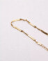 Topshop Paco waterproof stainless steel twisted snake chain bracelet in gold tone