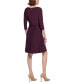 Women's 3/4-Sleeve Wrap-Waist Fit & Flare Dress