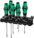 Набор отверток Wera Kraftform Plus Lasertip 334/6 Rack 105650