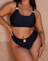 Moda Minx Curve X Bernadette Afia Amour crop bikini top in black