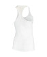 Women's White Double Logo Scoop Neck Tank Top