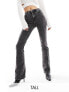 Stradivarius Tall straight bootcut jean in black wash