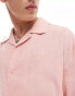 Sixth June short sleeve oversized linen shirt in pink