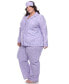 Женская пижама White Mark Plus Size Pajama Set, 3-Piece