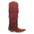 Dingo Wild Child Fringe Snip Toe Cowboy Womens Red Casual Boots DI276-605