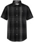 Big Boys CK Short-Sleeve Intricate Plaid Shirt