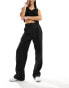 Noisy May high waisted wide leg tailored trousers in black