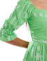 Never Fully Dressed Belle embroidered midaxi dress in green