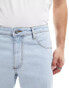 ASOS DESIGN tapered fit jeans in light wash