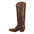 Lucchese Peri TooledInlay Round Toe Cowboy Womens Brown Dress Boots M5049