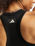 adidas Training Sports Club graphic crop top in black