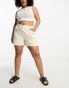 Simply Be cargo short in ecru