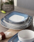 Colorscapes Layers Square Dinner Plate Set of 4, 10.75"