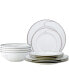 Dinnerware, Platinum Wave 12 Piece Set