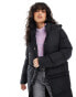 Threadbare puffer coat in black