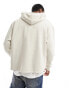 ASOS DESIGN oversized boxy hoodie in beige