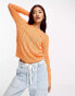 Polo Ralph Lauren icon logo cotton cable knit jumper in orange