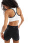 Nike Training Swoosh jersey light support sports bra in white