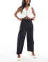 ASOS DESIGN Petite tailored barrel leg trouser in black