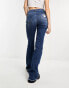 Love Moschino flared high waist jeans in mid blue wash